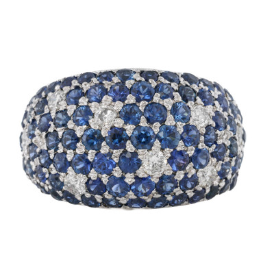 3.53ct Sapphire and Diamond Ring