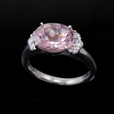 2.50ct Morganite & Diamond Ring - 5