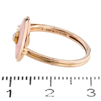 Amulette De Cartier Pink Opal & Diamond Ring - 3