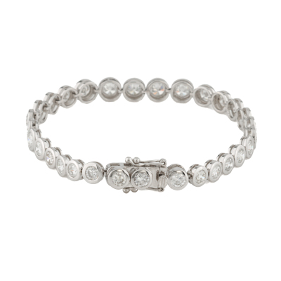 7.10ct Oscar Friedman Diamond Tennis Bracelet - 3