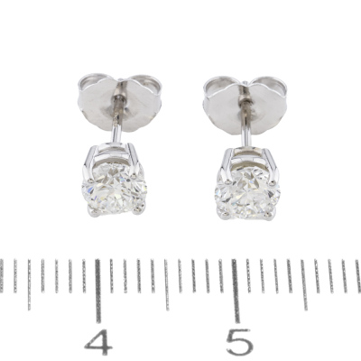 0.91ct Diamond Studs GIA E VS2 - 2