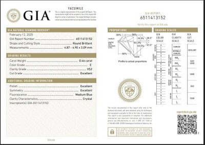 0.91ct Diamond Studs GIA E VS2 - 3