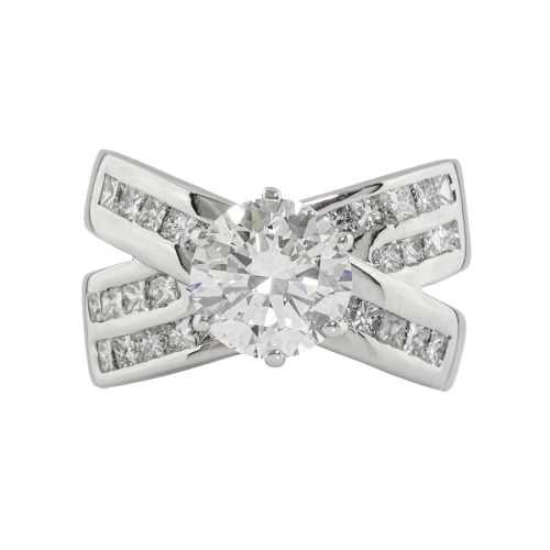 2.06ct Centre Diamond Ring & Matching Band GIA