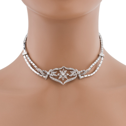 1.10ct Old Cut Diamond Necklace