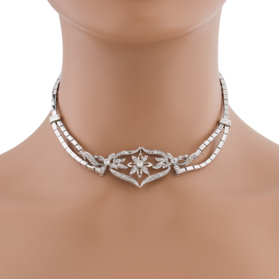 1.10ct Old Cut Diamond Necklace