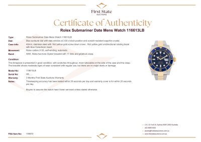 Rolex Submariner Date Mens Watch 116613LB - 4