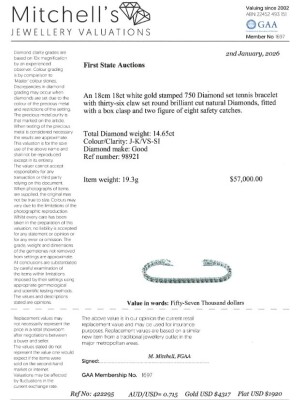 14.65ct Diamond Tennis Bracelet - 4