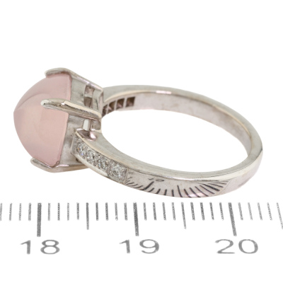 4.00ct Rose Quartz & Diamond Ring - 3