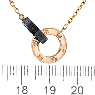 Cartier Love Diamond & Ceramic Pendant - 2