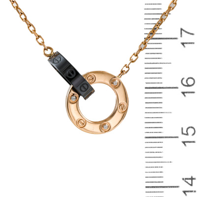 Cartier Love Diamond & Ceramic Pendant - 3
