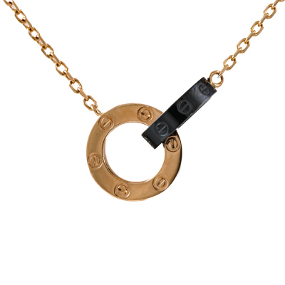 Cartier Love Diamond & Ceramic Pendant - 4