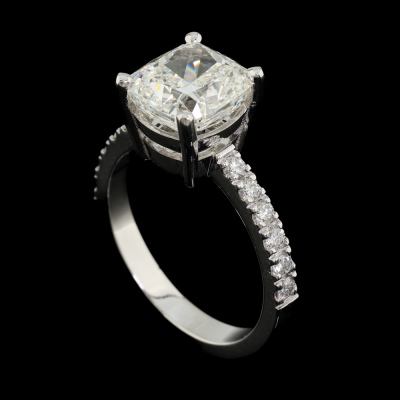 3.03ct Diamond Solitaire Ring GIA I VS1 - 4