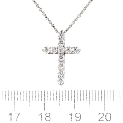 Tiffany & Co Small Cross Diamond Pendant - 2