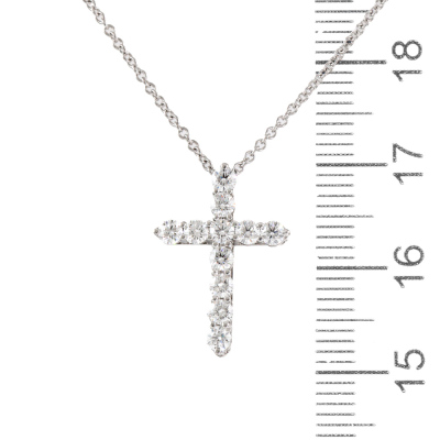 Tiffany & Co Small Cross Diamond Pendant - 3