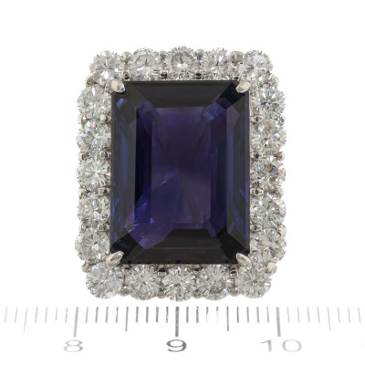20.73ct Tanzanite & 3.91ct Diamond Ring - 2