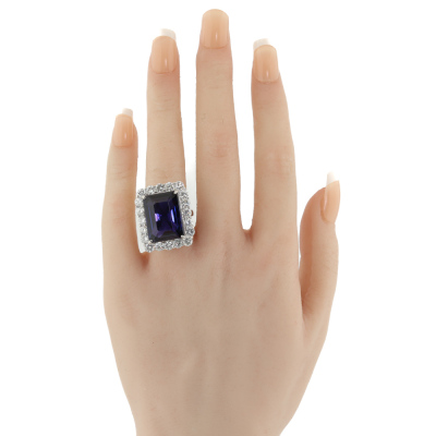 20.73ct Tanzanite & 3.91ct Diamond Ring - 7