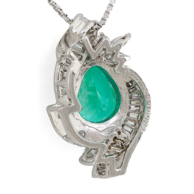 2.44ct Colombian Emerald & Diamond Pendant - 6