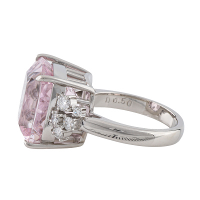 13.91ct Kunzite & 0.50ct Diamond Ring - 3