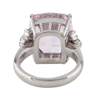 13.91ct Kunzite & 0.50ct Diamond Ring - 4
