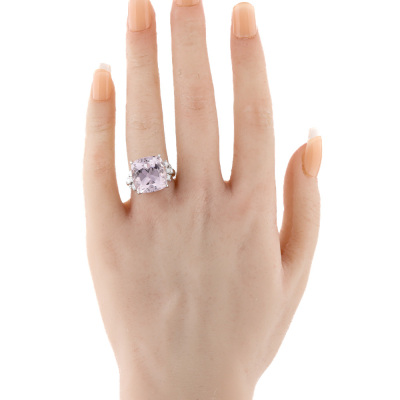 13.91ct Kunzite & 0.50ct Diamond Ring - 6