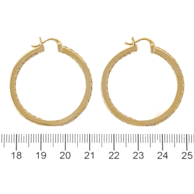 1.49ct Diamond Hoop Earrings - 2