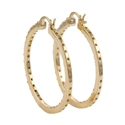 1.49ct Diamond Hoop Earrings - 3