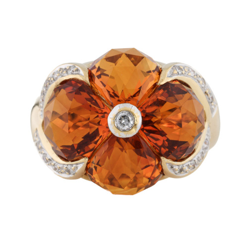 10.27ct Citrine & Diamond Ring
