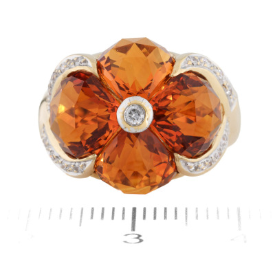 10.27ct Citrine & Diamond Ring - 2