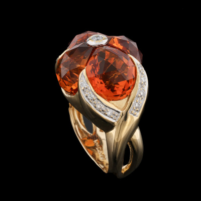 10.27ct Citrine & Diamond Ring - 6