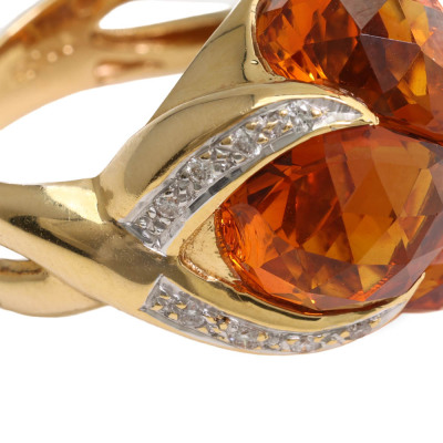 10.27ct Citrine & Diamond Ring - 7