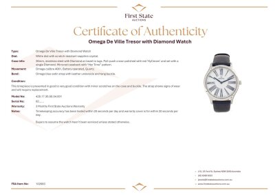 Omega De Ville Tresor with Diamond Watch - 6