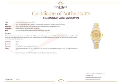 Rolex Datejust Ladies Watch 69173 - 4