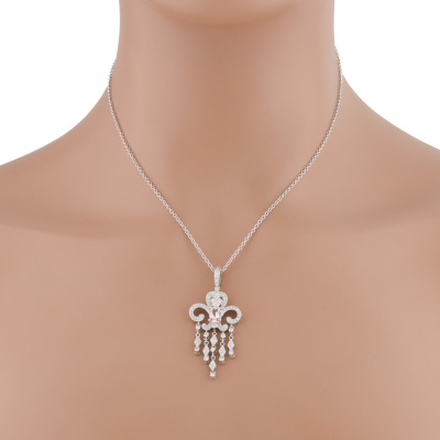 0.73ct Morganite & Diamond Pendant - 4