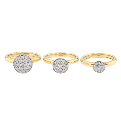 Set of Three Matching Diamond Dress Rings - 2