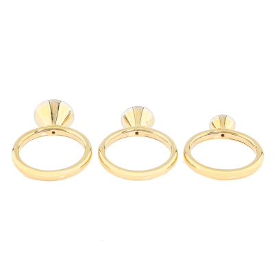 Set of Three Matching Diamond Dress Rings - 5