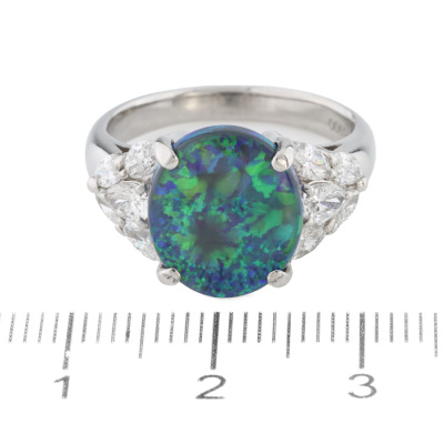 3.20ct Opal and 0.92ct Diamond Ring - 2