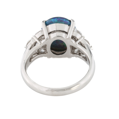 3.20ct Opal and 0.92ct Diamond Ring - 5