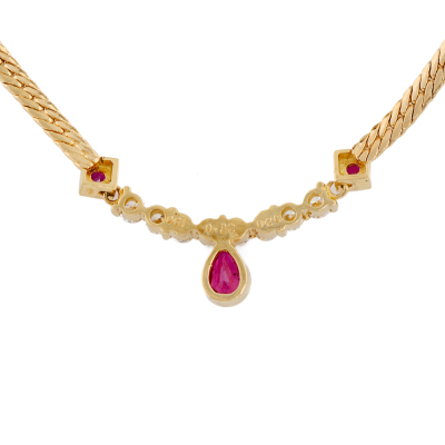 0.52ct Ruby & 0.61ct Diamond Necklace - 6