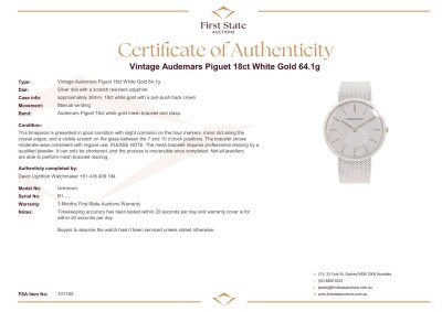 Vintage Audemars Piguet 18ct White Gold 64.1g - 4