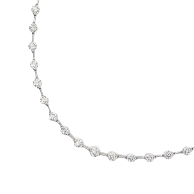 20.23ct Diamond Tennis Necklace - 3