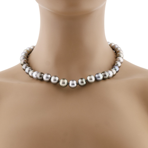 12.3- 10.1mm Tahitian Pearl Strand Necklace