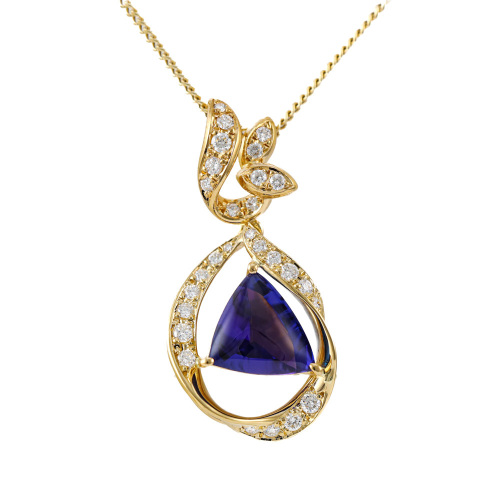 4.29ct Tanzanite & Diamond Pendant