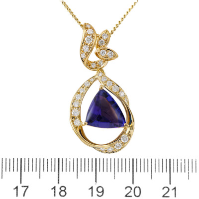 4.29ct Tanzanite & Diamond Pendant - 2