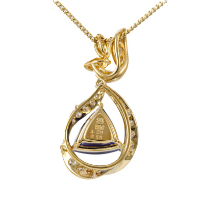 4.29ct Tanzanite & Diamond Pendant - 4