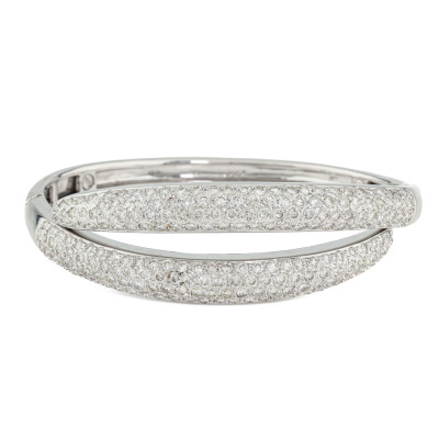 5.60ct Diamond Bangle 18ct gold 34.9g