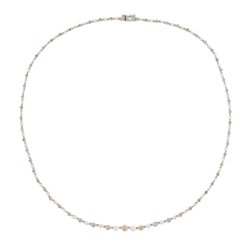 5.40ct Champagne Diamond Tennis Necklace
