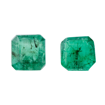 3.53ct & 2.69ct Two Loose Emeralds