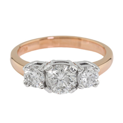 1.18ct Diamond Trilogy Ring
