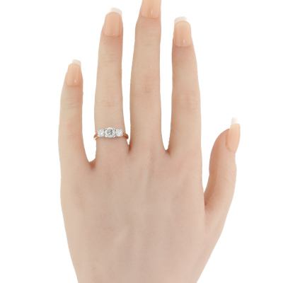 1.18ct Diamond Trilogy Ring - 2