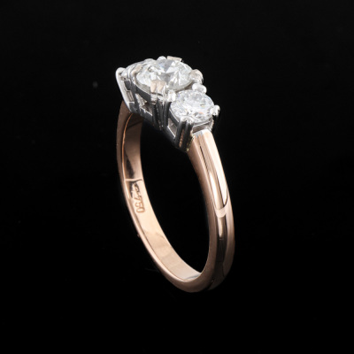 1.18ct Diamond Trilogy Ring - 3